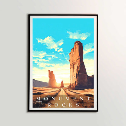 Monument Rocks Poster | US Travel | S01