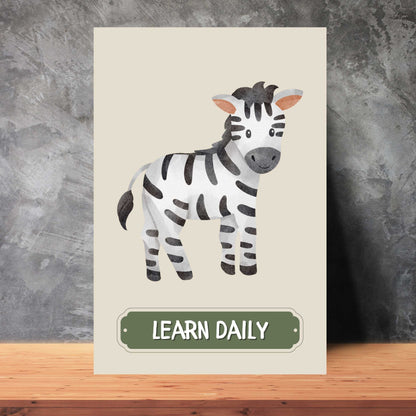 Learn Daily Zebra Poster | S01