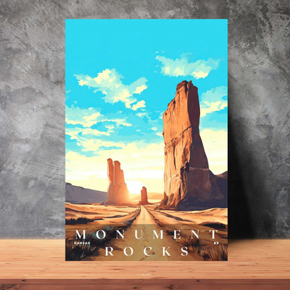 Monument Rocks Poster | US Travel | S01