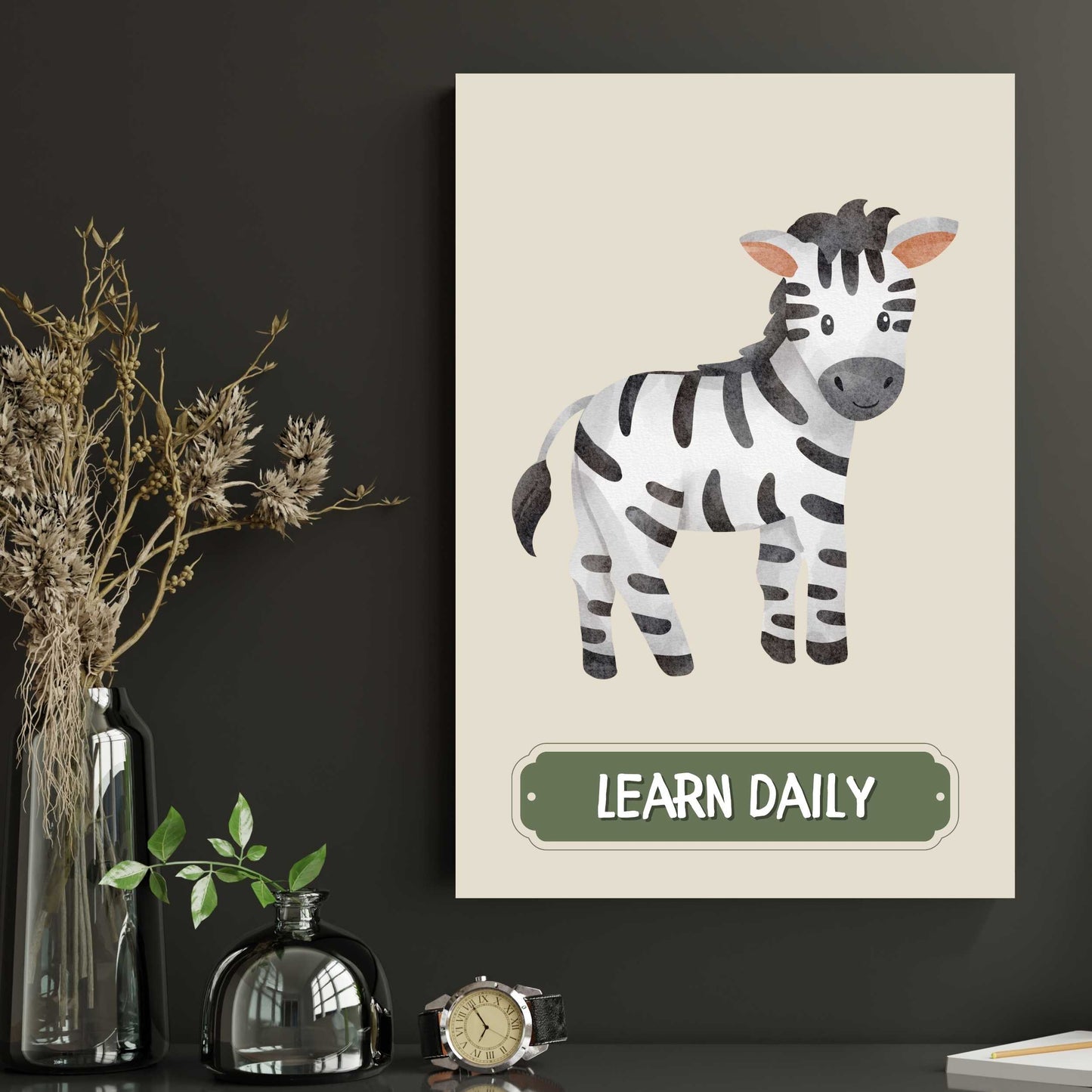 Learn Daily Zebra Poster | S01