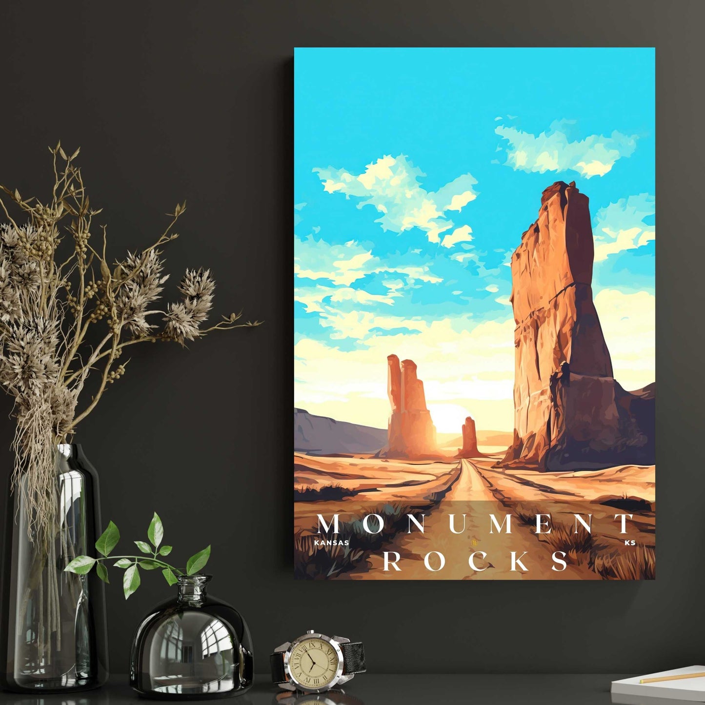 Monument Rocks Poster | US Travel | S01