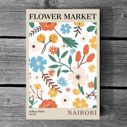 Nairobi Flower Market Poster | S01