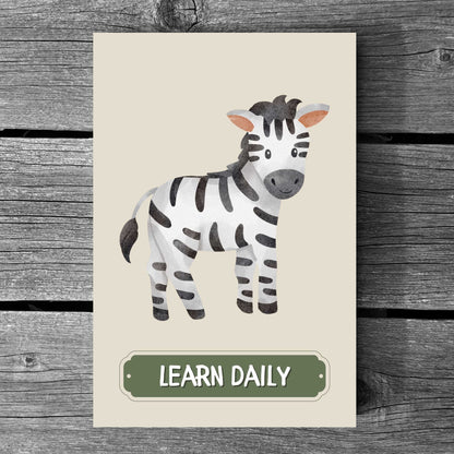 Learn Daily Zebra Poster | S01