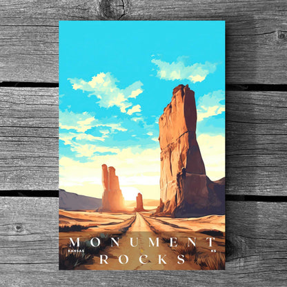 Monument Rocks Poster | US Travel | S01