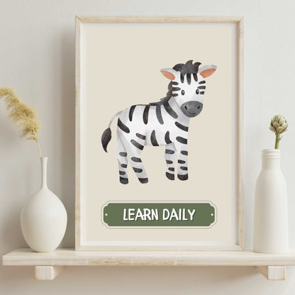 Learn Daily Zebra Poster | S01