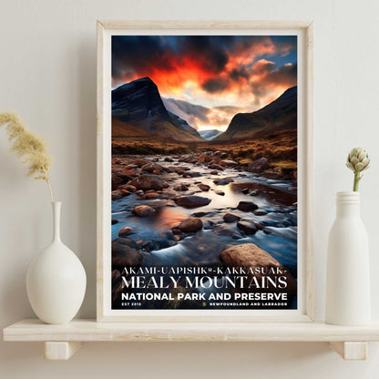 Akami-Uapishk-KakKasuak-Mealy Mountains National Park Poster | S10