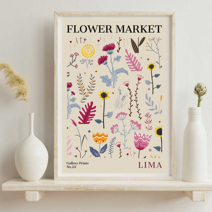 Lima Flower Market Poster | S01