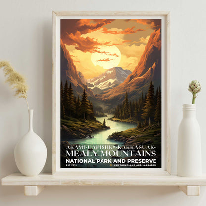 Akami-Uapishk-KakKasuak-Mealy Mountains National Park Poster | S07