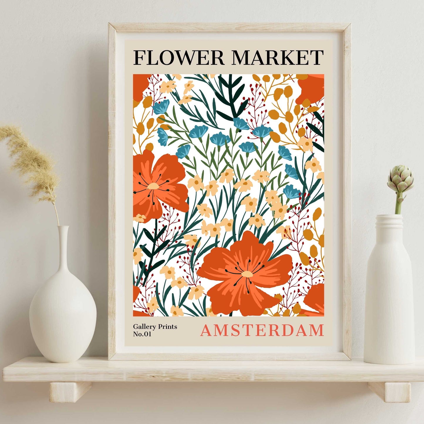 Amsterdam Flower Market Poster | S01