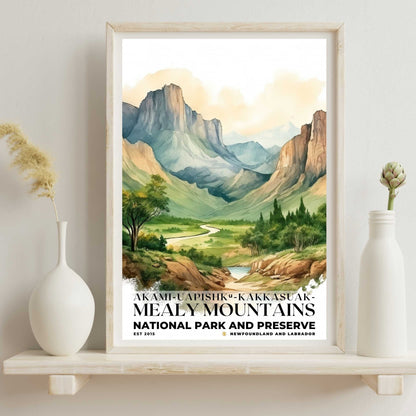 Akami-Uapishk-KakKasuak-Mealy Mountains National Park Poster | S04